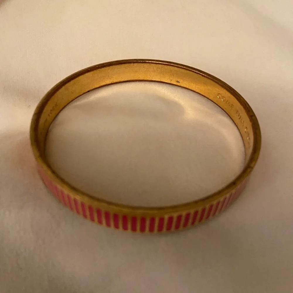 Kate spade come full circle pink and gold bracelet
